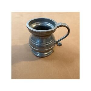 Antique RWP Wilton Pewter Small Handled Drinking Cup Mug Drinking Small USA
